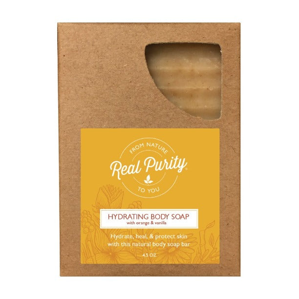 Real Purity's Hydrating Body Soap (with orange & vanilla) front